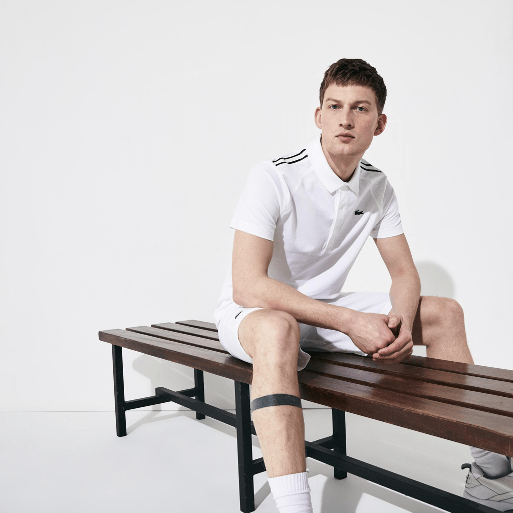 Áo Lacoste Paneled Ultra-Light Cotton Polo YH4890-BLD - Ảnh 3