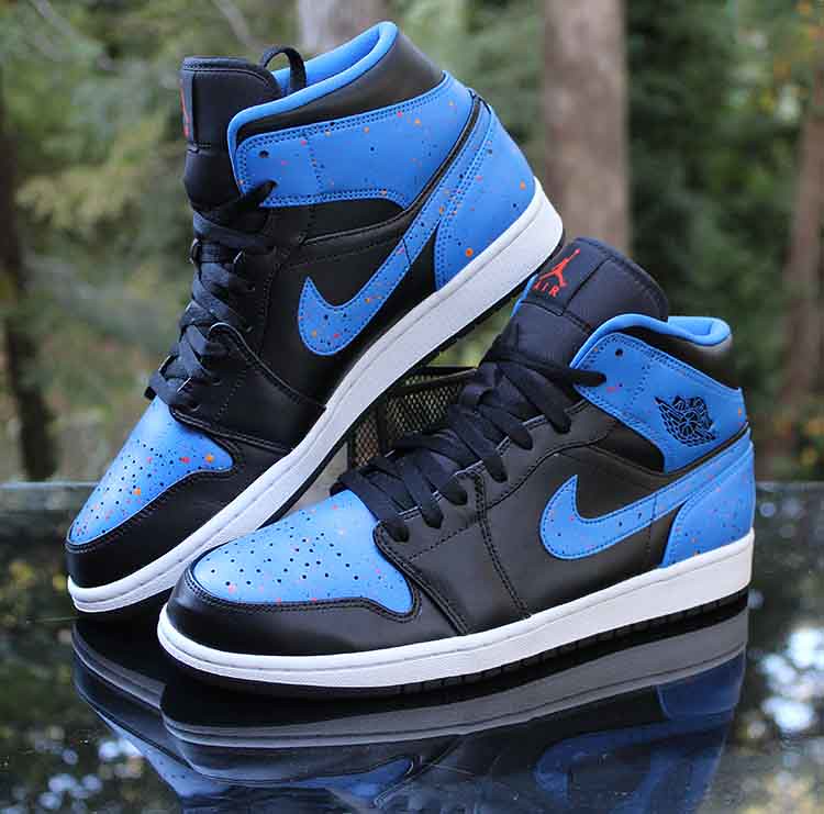 Giày Nike Air Jordan 1 Mid 'Royal Splatter' 554724-048 - Ảnh 4