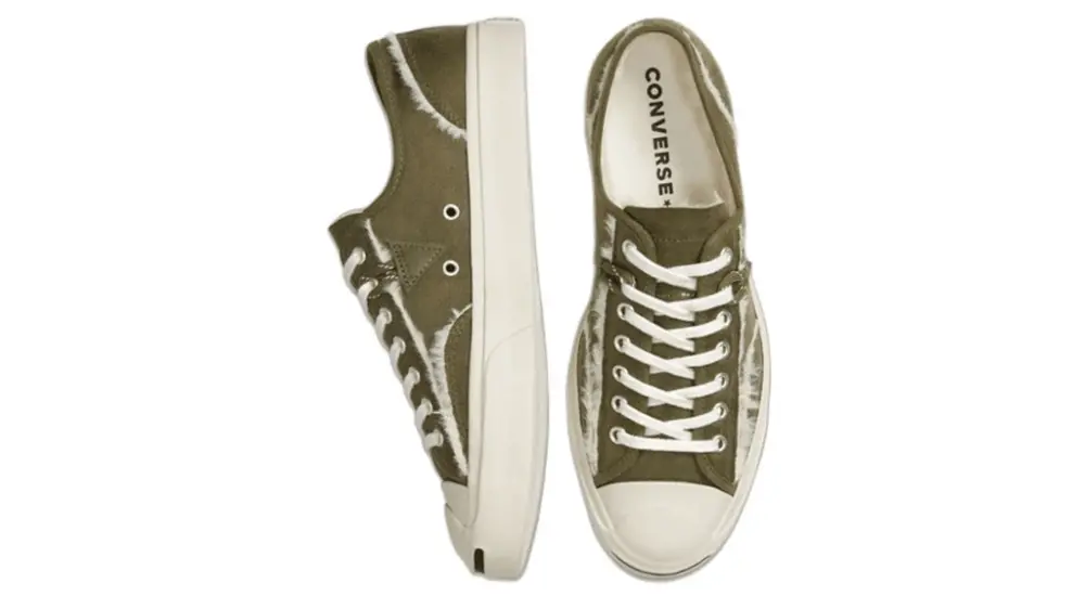 Giày Converse Faux Fur-Lined Leather Jack Purcell Canvas 166511C - Ảnh 3