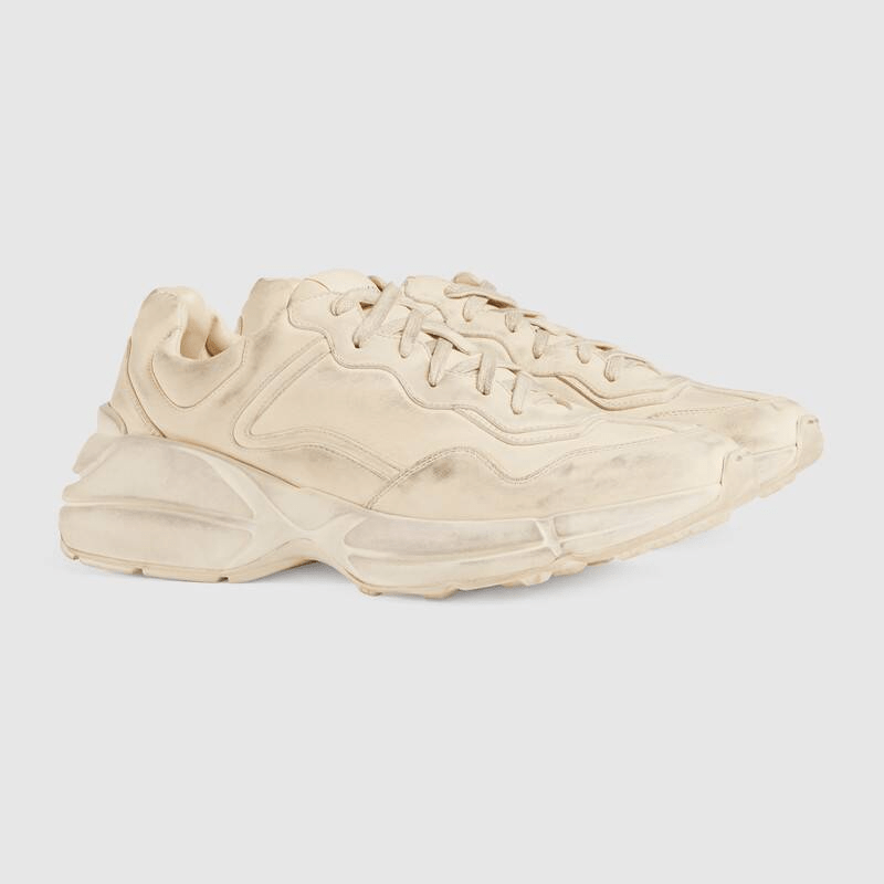 Giày Gucci Rhython Leather Sneaker Ivory 498916-A9L00-9522 - Ảnh 2