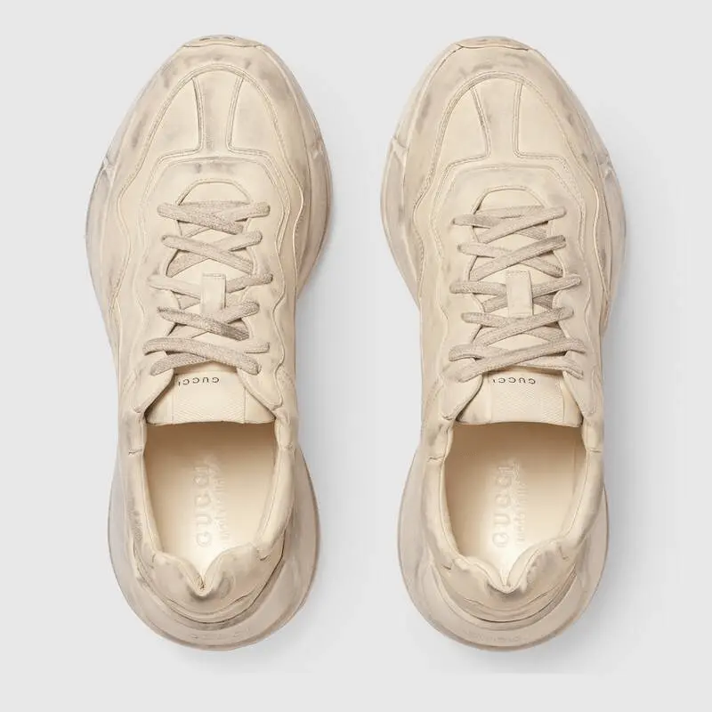 Giày Gucci Rhython Leather Sneaker Ivory 498916-A9L00-9522 - Ảnh 3