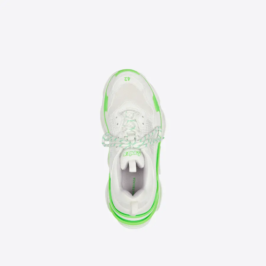 Giày Balenciaga Triple S Sneaker 'White Fluo Green' 536737-W2CA3-3890 - Ảnh 3
