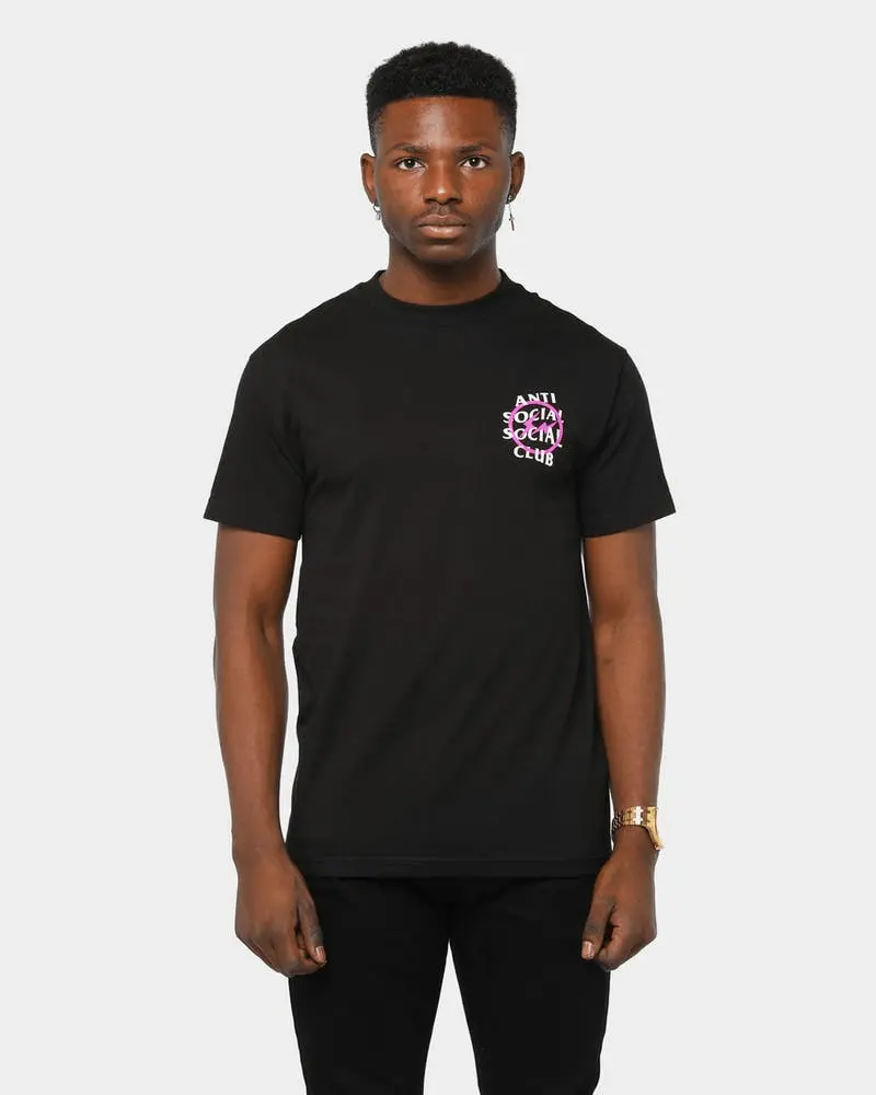 Áo Anti Social Social Club x Fragment Pink Bolt Tee Black ASSC-XFPBTBK - Ảnh 7