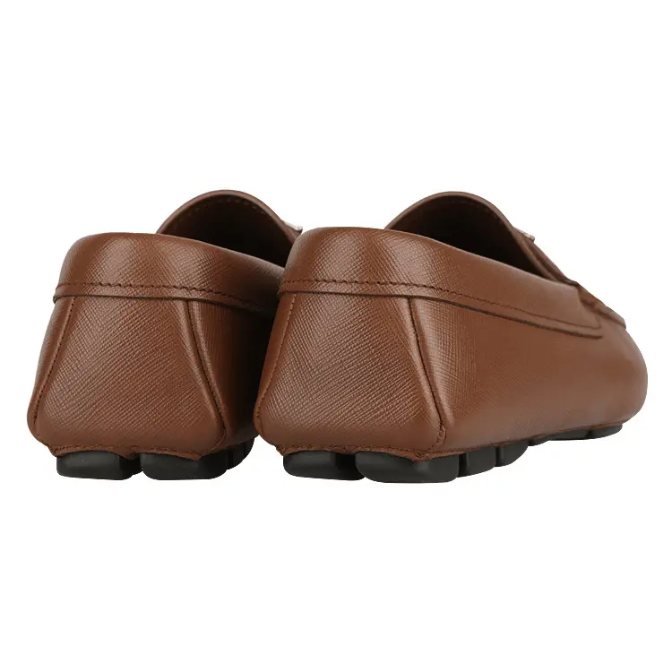 Giày Prada 21FW Saffiano Driving Loafers Brown 2DD164-053-F0BW5 - Ảnh 4