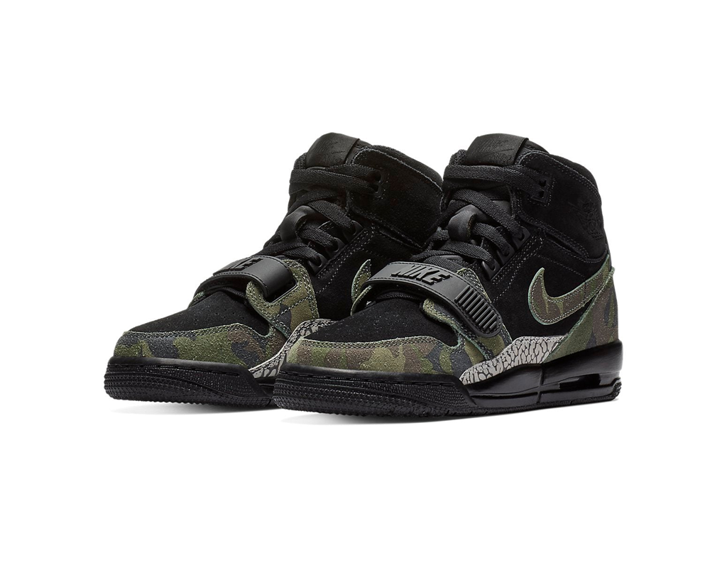Alternative view of Giày Nike Jordan Legacy 312 GS 'Black Camo Green' AT4040-003