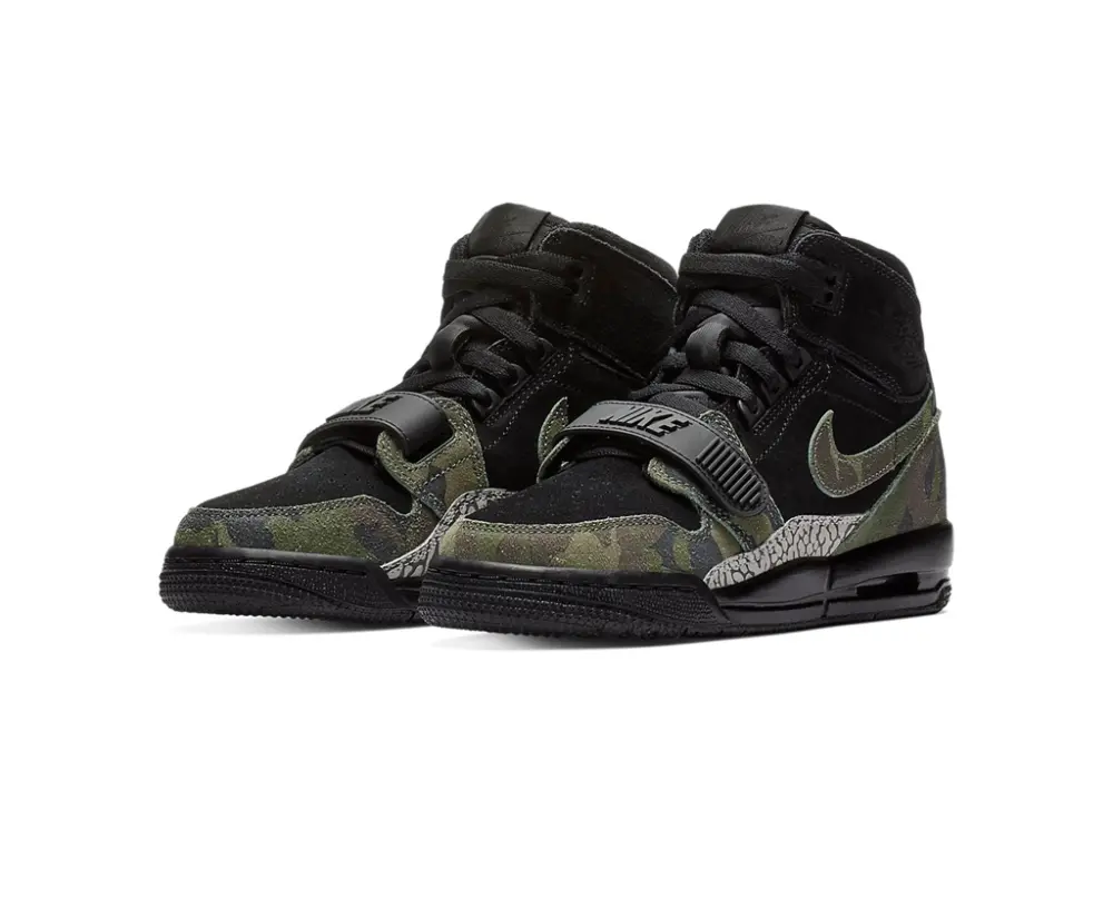 Alternative view of Giày Nike Jordan Legacy 312 GS 'Black Camo Green' AT4040-003