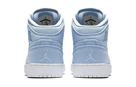 Giày Nike Air Jordan 1 Mid 'Canvas Ice Blue' 554725-425 - Ảnh 4