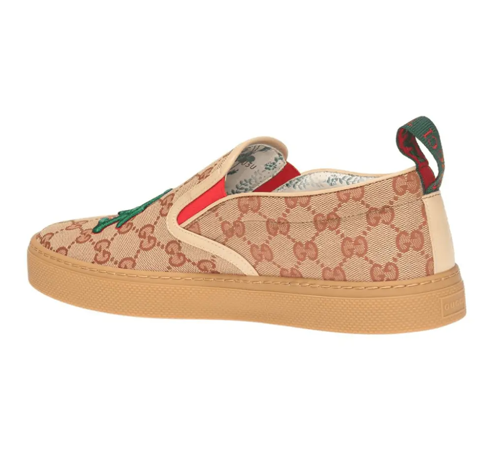 Giày Gucci x MLB Brown Slip On Sneakers 548646-9Y9H0-8368 - Ảnh 4