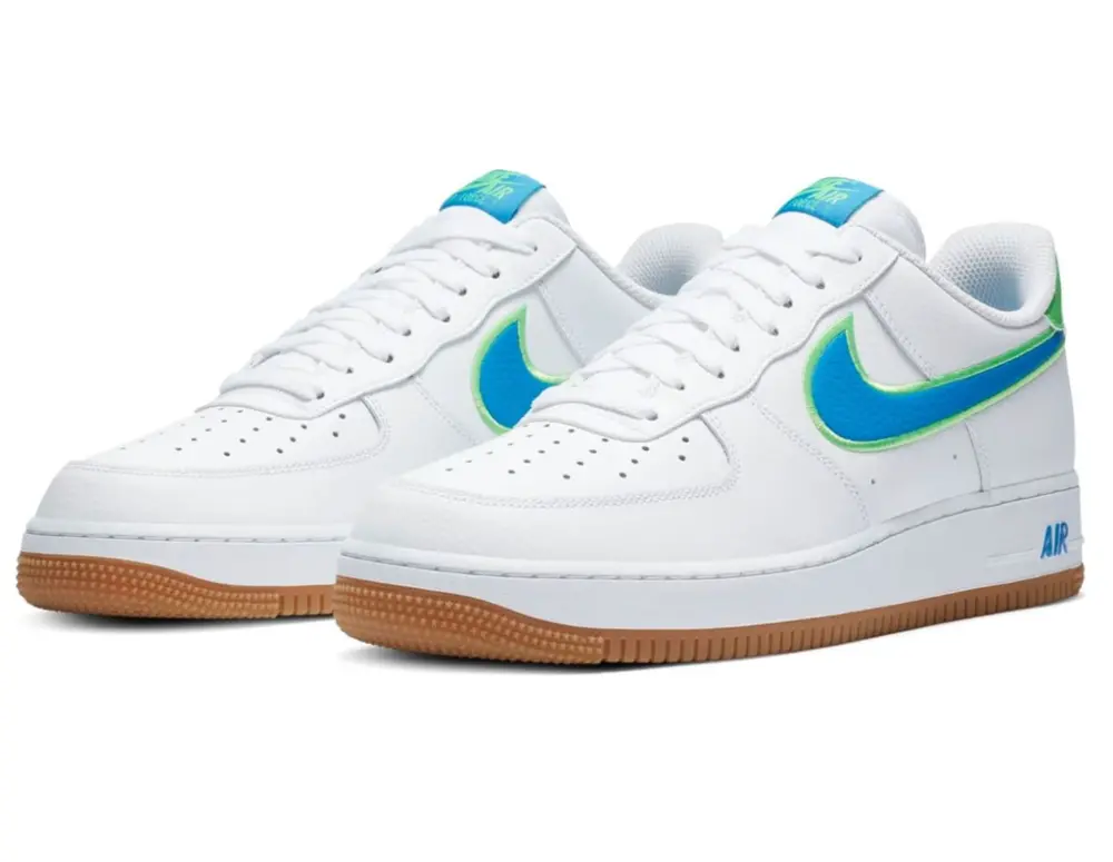 Giày Nike Air Force 1 Low 'White Bright Blue Green' DA4660-100 - Ảnh 4
