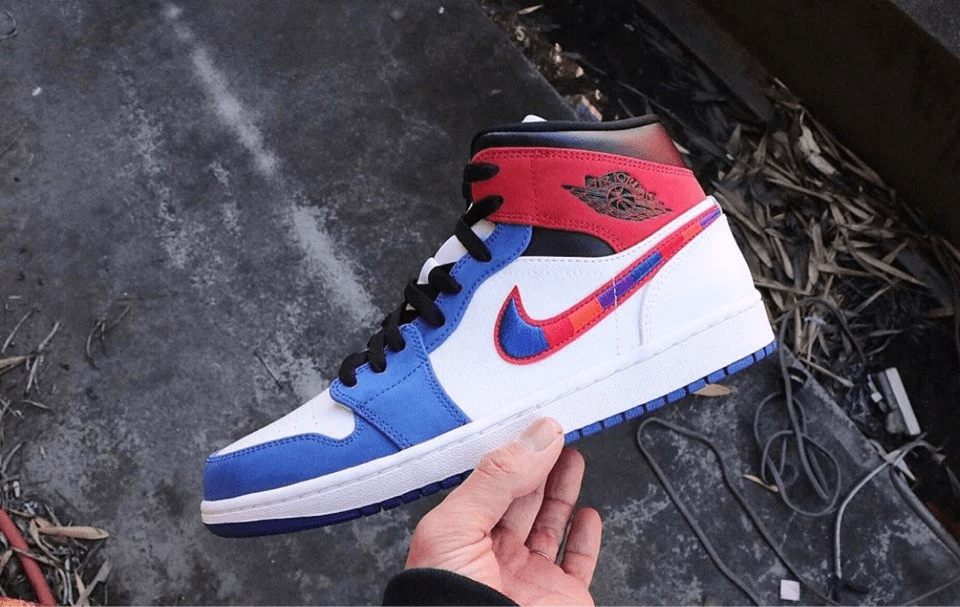 Giày Nike Jordan 1 Mid Multi 'Color Swoosh' 852542-146 - Ảnh 4