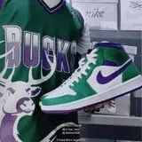 Giày Nike Air Jordan 1 Incredible Hulk 554724-300 - Ảnh 6