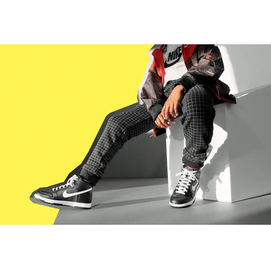 Alternative view of Giày Nike Dunk High Anthracite White GS DH9751-001