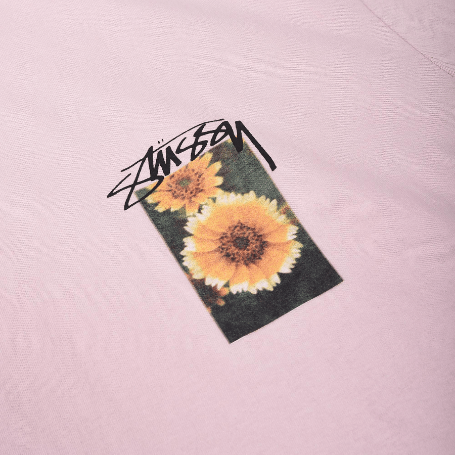 Áo Stussy Flower Grid Dyed T-shirt 'Blush' - Ảnh 3