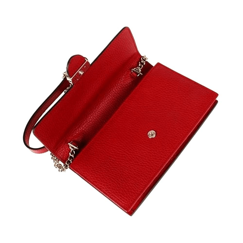 Túi Gucci Leather GG Chain Shoulder Bag Messenger Bag Red 510314 CAO0G 6420 - Ảnh 5