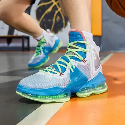 Giày Nike LeBron 19 'Blue Green White' DC9341-400 - Ảnh 3