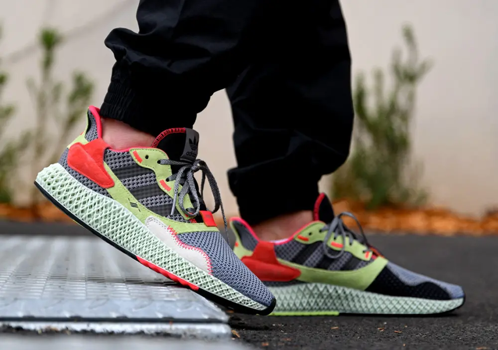 Alternative view of Giày Adidas ZX 4000 Futurecraft 4D 'Grey Yellow' BD7927