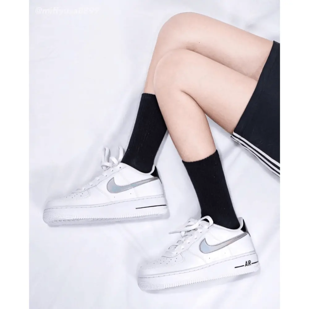 Alternative view of Giày Nike Air Force 1 Low 'White Black Metallic Silver' CZ4206-100