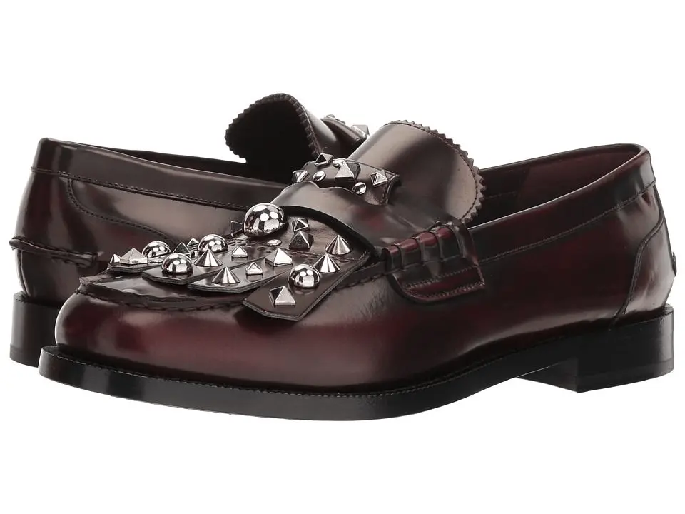 Alternative view of Giày BURBERRY Stud Detail Kiltie Fringe Leather Loafers 4076166
