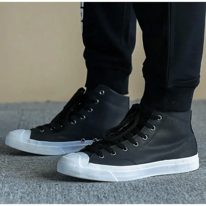 Giày Converse Jack Purcell Mid 'Black White' 157707C - Ảnh 4