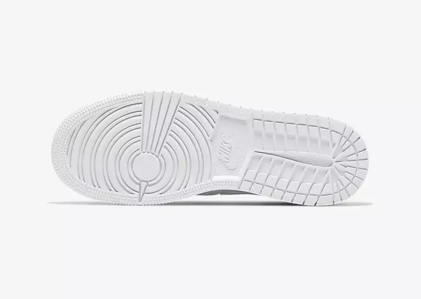 Giày Nike Air Jordan 1 Mid BG 'Triple White' 554725-129 - Ảnh 5