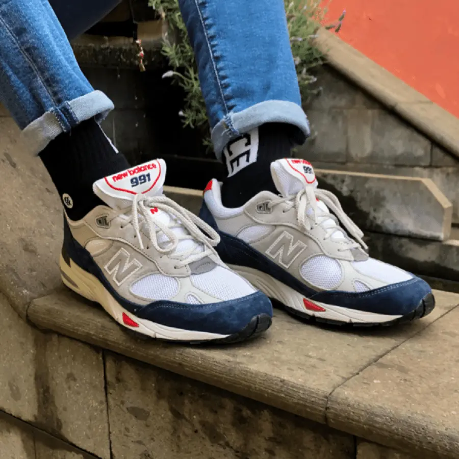 Giày New Balance 991 Made In England ‘Grey Blue’ M991GWR - Ảnh 3