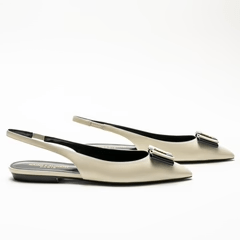 Giày Saint Laurent Anaïs Slingback 'Pearl' 649621AAAOF1912 - Ảnh 3