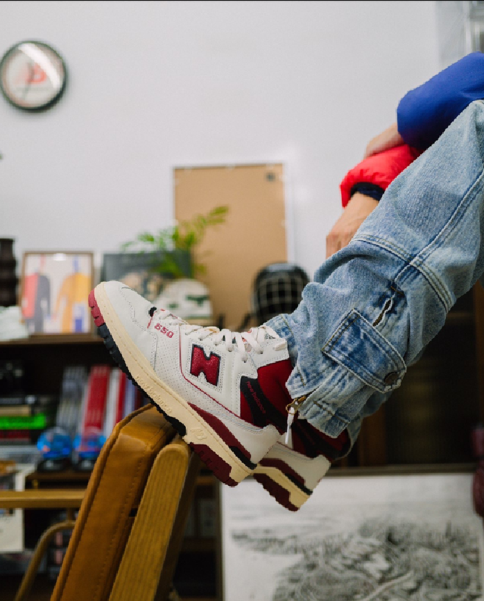 Giày New Balance 650R 'Aime Leon Dore White Red' BB650RE1 - Ảnh 2