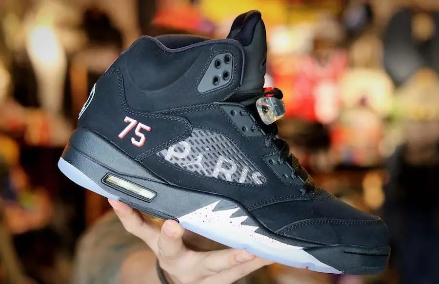 Giày Paris Saint-Germain x Air Jordan 5 Retro 'Paris Saint-Germain' AV9175-001 - Ảnh 4