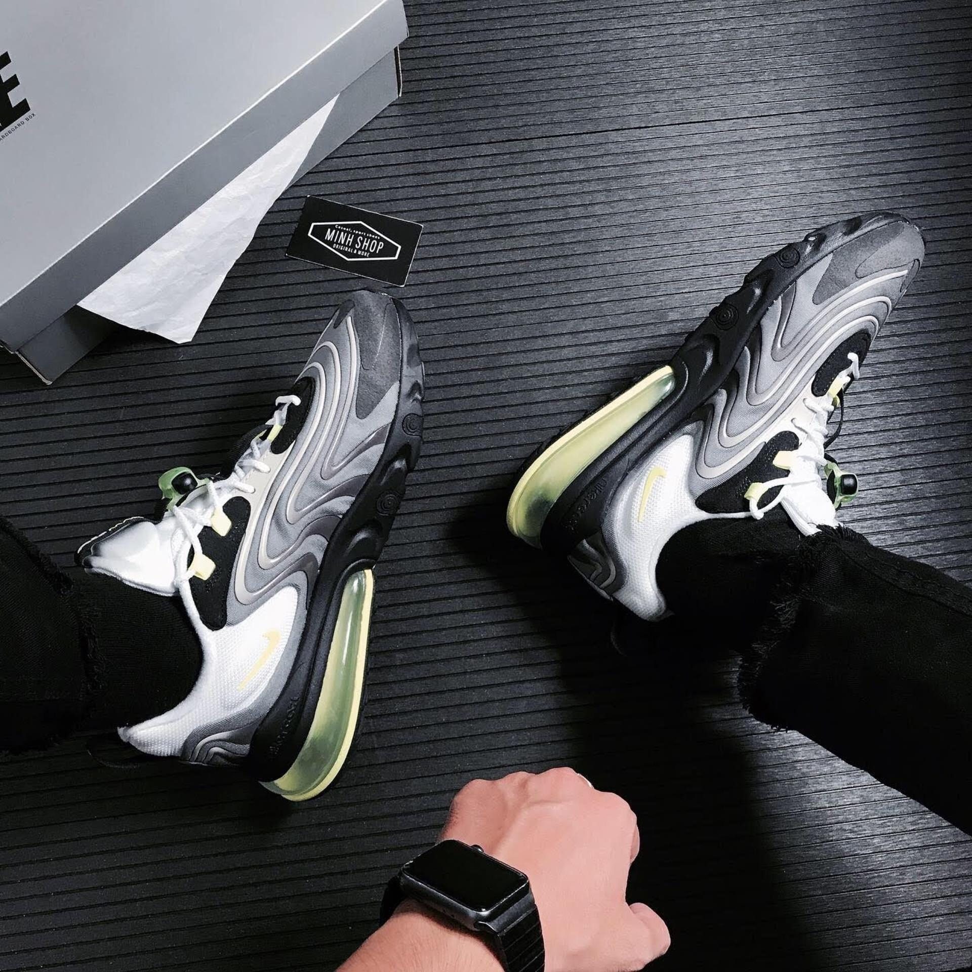Giày Nike Air Max 270 React ENG 'Neon 95' CW2623-001 - Ảnh 4