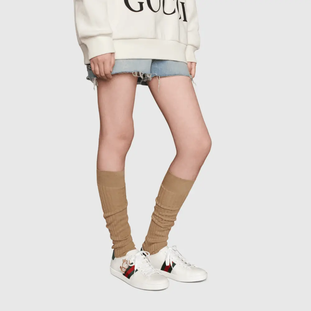 Giày Doraemon x Gucci Ace 'Ivory Devil Patch' 655060-0FIU0-9091 - Ảnh 4