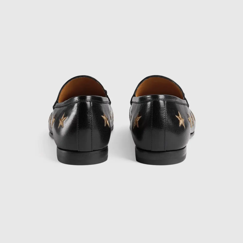 Giày Gucci Jordaan Embroidered Leather Loafer 505281-D3V00-1000 - Ảnh 3