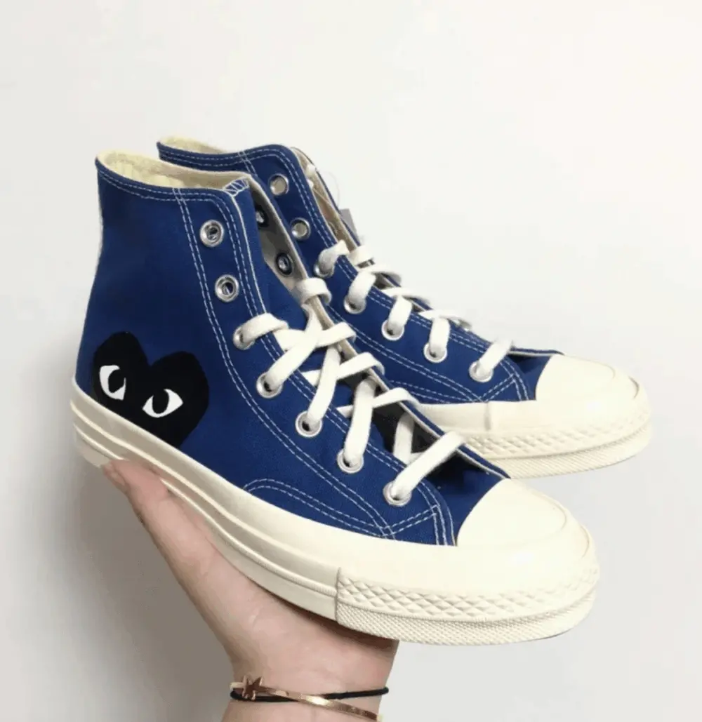 Giày Converse Comme des Garçons PLAY x Chuck 70 High 'Blue Quartz' 171846C - Ảnh 5