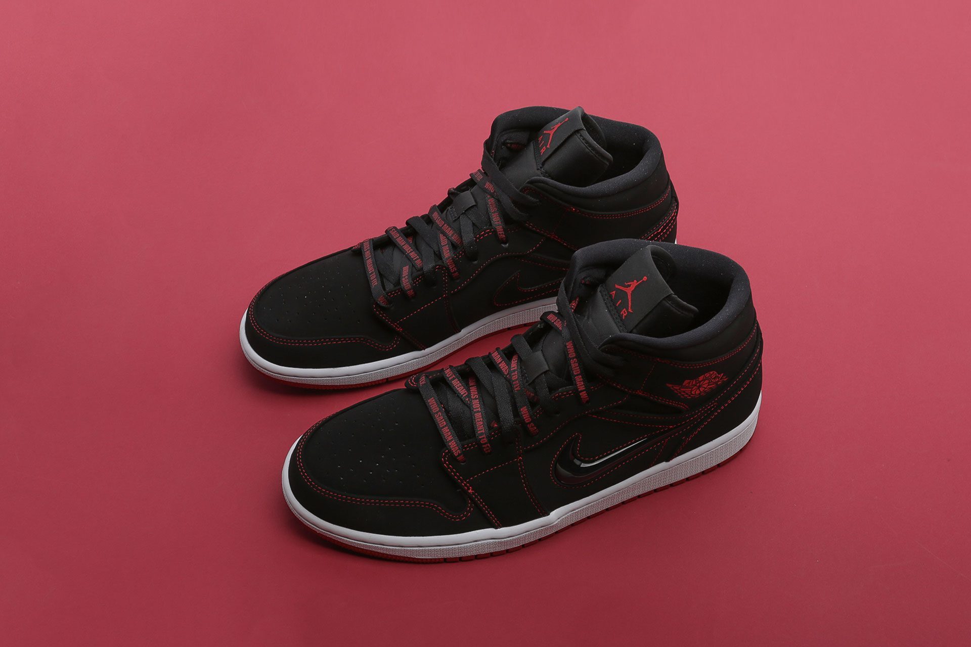 jordan 1 mid fearless come fly with me on feet