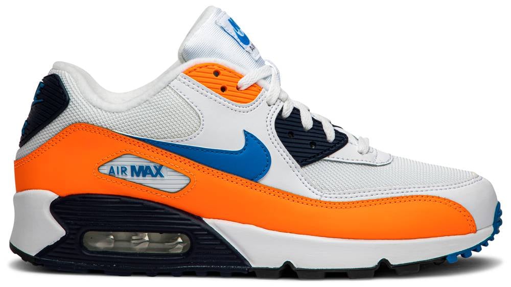 Giày Nike Air Max 90 White 'Photo Blue Total Orange' AJ1285-104