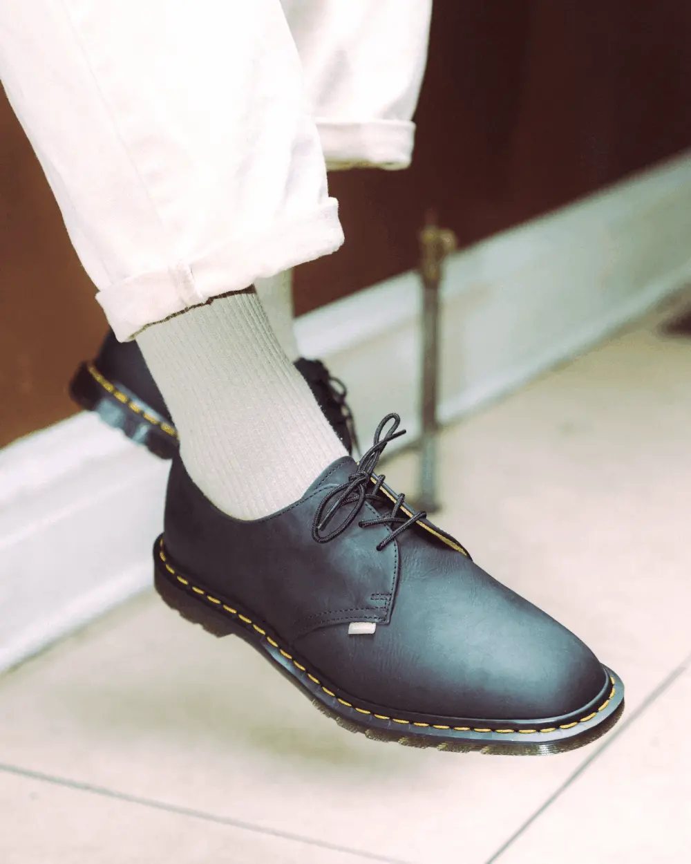 Giày Dr.Martens 1461 Virginia 'Black' 20834001 - Ảnh 4