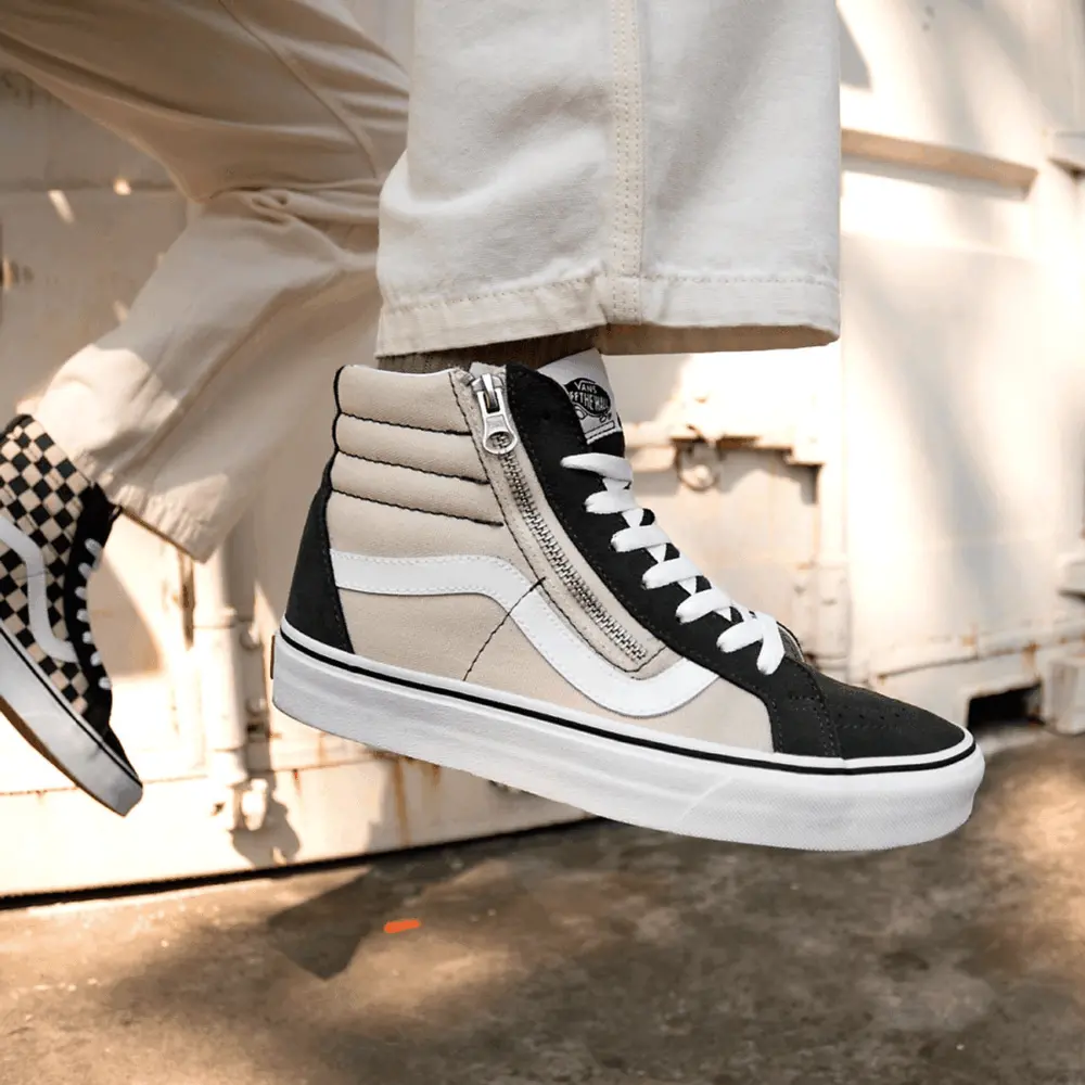 Alternative view of Giày Vans Sk8 Hi Reissue Side Zip 'Milk Tea' VN0007NZTWH