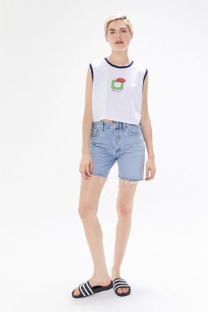 Alternative view of Urban Outfitters Truly Madly Deeply Can’t Text Back Cropped Muscle Tank Top