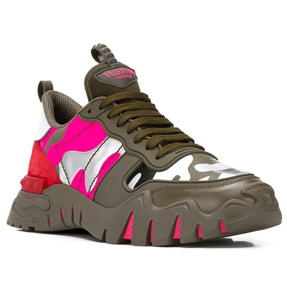Giày Valentino Camouflage Rockrunner 'Rose' TY0S0C88MHB34G - Ảnh 4