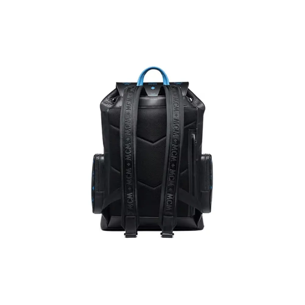 Balo MCM Brandenburg Backpack Splash Logo Black MMKBASX01BK001 - Ảnh 4