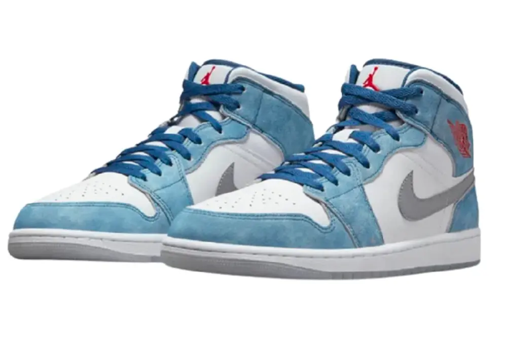 Giày Nike Air Jordan 1 Mid 'French Blue Fire Red' DN3706-401 - Ảnh 3