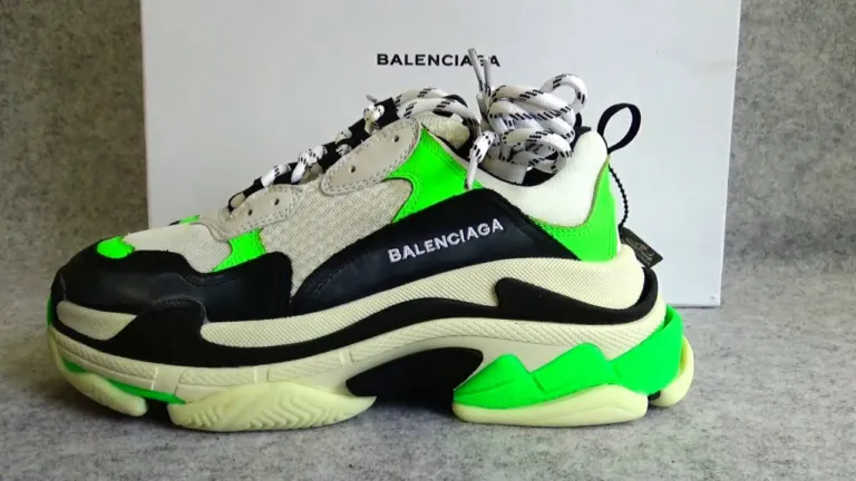 Giày Balenciaga Triple S Trainer Green Fluo 524039 W09O6 9063 - Ảnh 2