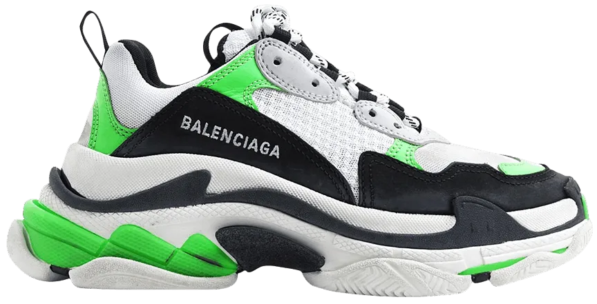 Giày Balenciaga Triple S Trainer Green Fluo 524039 W09O6 9063