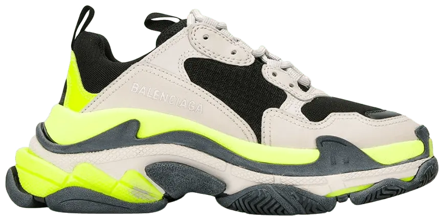 Giày Balenciaga Triple S Trainer Grey Yellow Fluo 524039 W09OH 1293