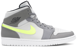 Giày Nike Air Jordan 1 Mid 'Gun Smoke Volt' 554724-072