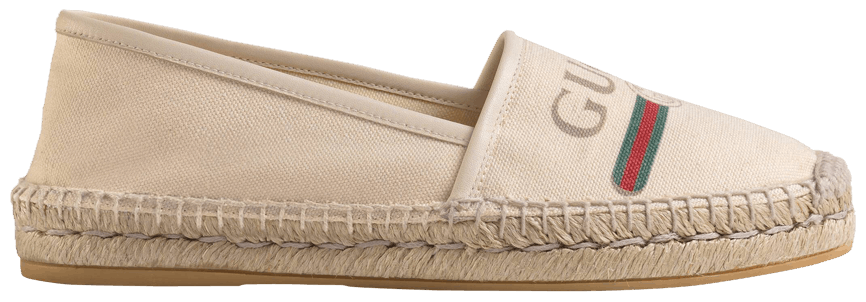 Giày Gucci Wmns Logo Canvas Espadrilles 'Off White' 525882-9SJ10-9074