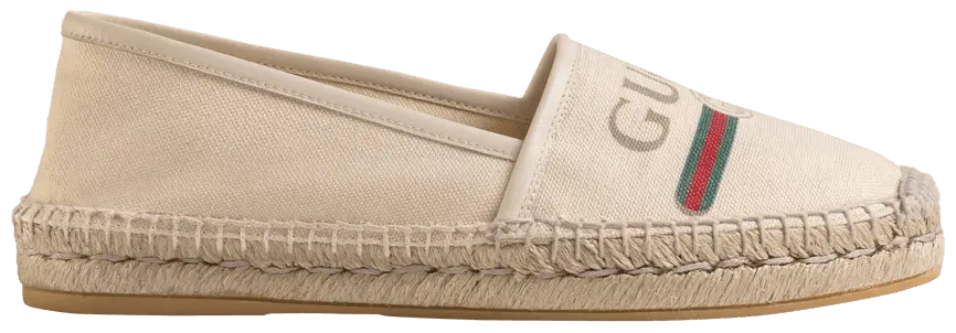 Giày Gucci Wmns Logo Canvas Espadrilles 'Off White' 525882-9SJ10-9074