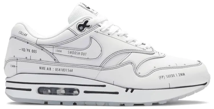 Giày Nike Air Max 1 Tinker Sketch to Shelf White CJ4286-100