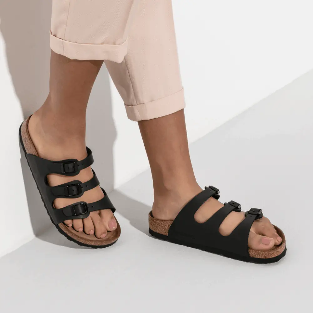 Dép Birkenstock Florida Soft Footbed Birko Flor 'Black' 53011 - Ảnh 4