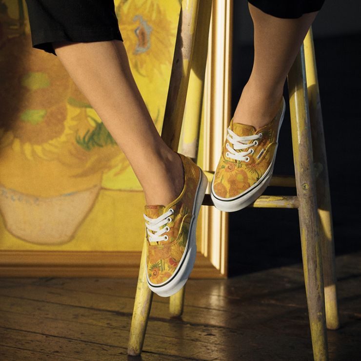 Giày Vans X Van Gogh Authentic Sunflowers VN0A38EMU3W - Ảnh 3