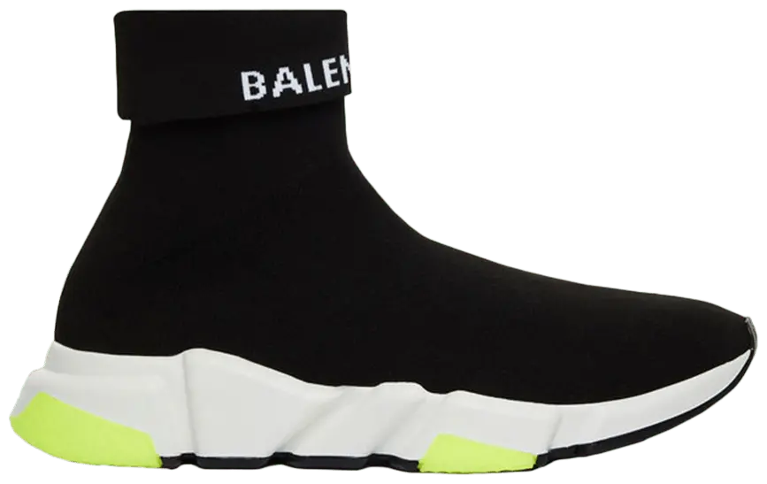 Giày Balenciaga Speed Trainer Cuffed 'Black Yellow' 534379-W1GV0-1006